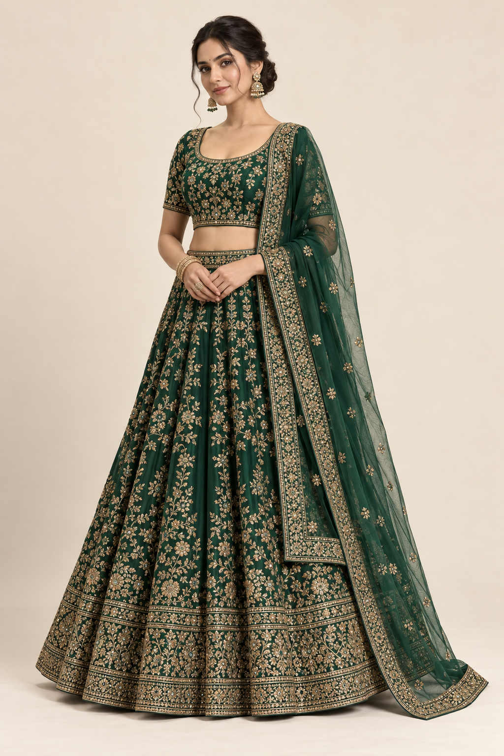 Zarika Royale Embroidered Bridal Lehenga - Image 6
