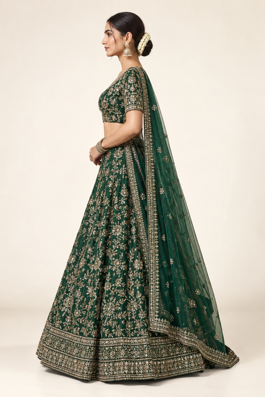 Zarika Royale Embroidered Bridal Lehenga - Image 7
