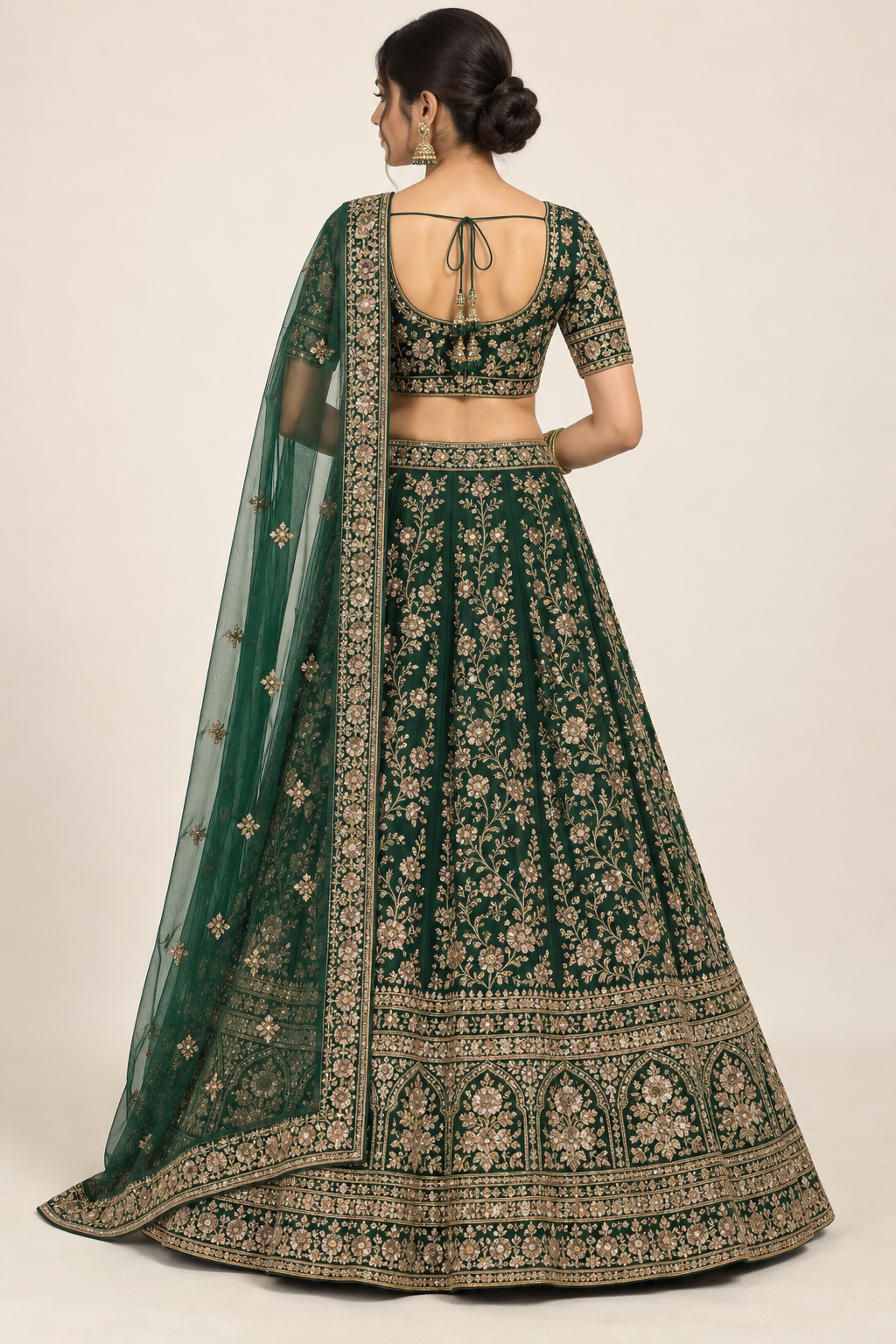 Zarika Royale Embroidered Bridal Lehenga - Image 8