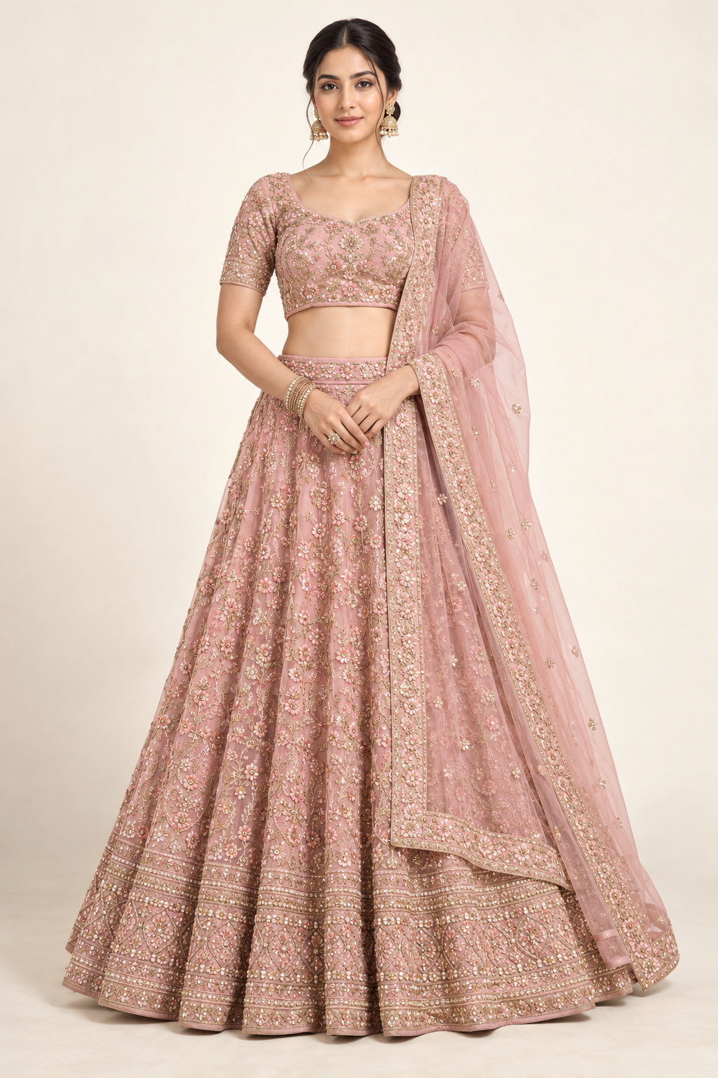 Zarika Royale Embroidered Bridal Lehenga - Image 9