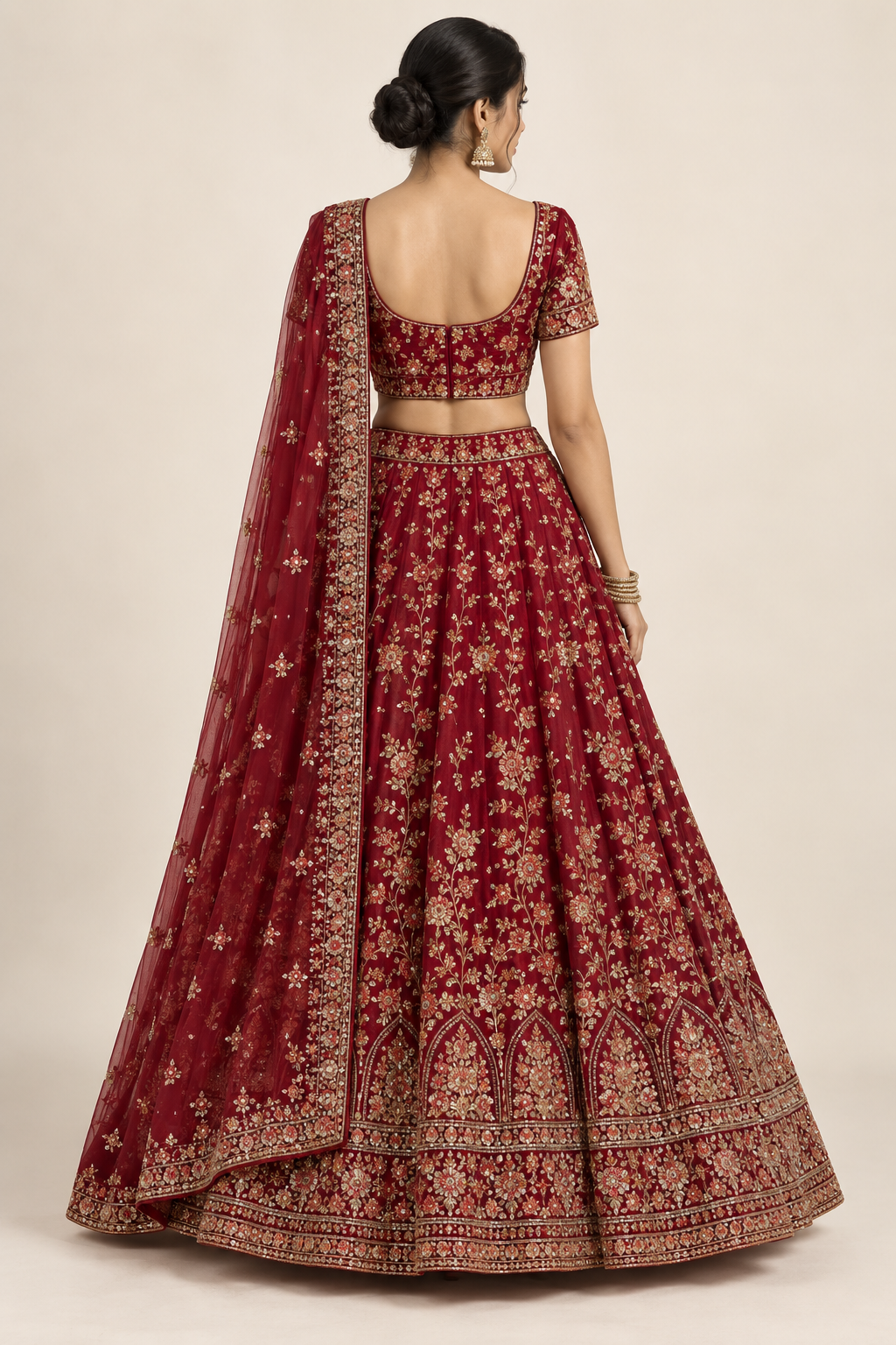 Zarika Royale Embroidered Bridal Lehenga - Image 3