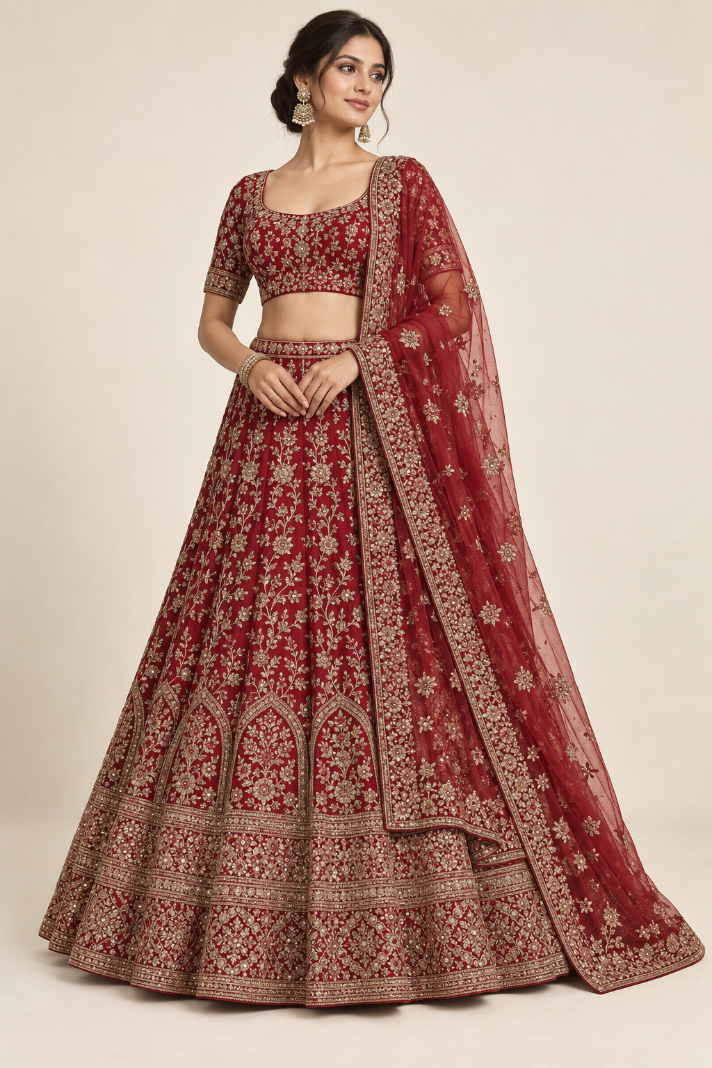 Zarika Royale Embroidered Bridal Lehenga - Image 4