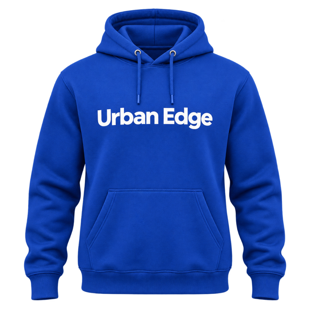 UrbanEdge Premium Blue Pullover Hoodie